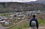 Observando a cidade de El Chaltén, ao lado do Parque Nacional Los Glaciares, na Argentina